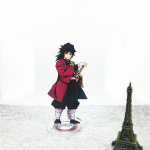 M&auml;ng Anime Demon Slayer Blade Nidou Tanjiro Akr&uuml;&uuml;l Cosplay tegelaskuju akr&uuml;&uuml;list figuurialus, maalitud lauakaunistus, kaunistus kingitus