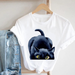 Naiste kassin&auml;gu 90ndate Sweet Pet Print T-s&auml;rk Suvine moes&auml;rk L&uuml;hikeste varrukatega Naiste riietus Vabaaja graafiline T-s&auml;rk S