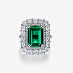 GICA GEMA 100% 925 Sterling Silver Moissanite Emerald kalliskivist abielus&otilde;rmus peened ehted US 5 roheline