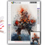 Teemantmaali anime My Hero Academia Tikand Ristpistes Rhinestone kodukaunistus Full Square 30X40CM