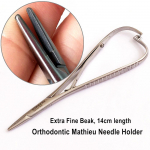 Hambaortodontiline Mathieu n&otilde;elahoidik, 14 cm sakiline otsik, eriti peen otsaga instrument, hambaarsti t&ouml;&ouml;riistad 1 piece