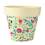 Les Tr&eacute;sors De Lily [Q6426] &ndash; mitmev&auml;rviline beež lilleline bambusest istutusmasin &ndash; 10. 5x9. 5 cm mitmev&auml;rviline