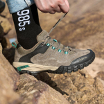 HUMTTO veekindlad matkajalatsid Hingavad, libisemiskindlad ehtsast nahast jalatsid meestele &Otilde;ues ronimine Trekking Tourism Meeste tossud 44 khaki