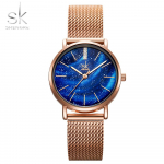 SHENGKE Naiste k&auml;ekellad T&auml;hev&auml;rviline roheline numbriplaadiga v&otilde;rgust rihm Naiste k&auml;ekell &Uuml;li&otilde;huke roostevabast terasest rihmaga kvarts Montre Femme kingitus roheline