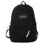 corduroy Schoolbag Unisex Senior high school Student Solid Color Backpack Travel Backpack must