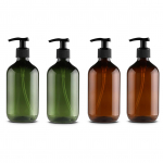 4 tk 500 ml seebi dosaatori pudelid Taast&auml;idetavad pumbaga pudelid losjoonide &scaron;ampoonide doseerimiseks