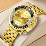 LIGE moodne meeste k&auml;ekell 50M veekindel helendav spordik&auml;ekellad, p&ouml;&ouml;rleva raamiga kvartskellad koos automaatse kuup&auml;evaga kuld