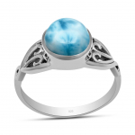 Naturaalne Larimari kalliskivist s&otilde;rmus 925 Sterling h&otilde;bedane ovaalse kujuga kalliskivi k&auml;sitsi valmistatud viktoriaanlikus stiilis solitaire s&otilde;rmus 10 mm s&otilde;rmus naistele ja t&uuml;drukutele 5