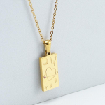 Roostevabast terasest Tarot kaelakeed naistele Disainiga j&otilde;uluehted Kingitus V&auml;rviline geomeetriline t&auml;hendusrikas kuup&auml;ikesearmastaja Love