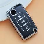 2/3 nuppudega uus TPU auto puldi v&otilde;tme&uuml;mbrise kate Peugeot 107 207 307 307S 308 407 607 jaoks Citroen C2 C3 C4 C5 C6 C8 tarvikud 2 Button Key Case valge