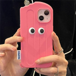 Ins Cute Cartoon Pink Ice Cream Telefoni&uuml;mbris Iphone 13 12 11 Pro Xs Max X Xr 7 8 Plus Se 3 Funny Eyes Silikoonist pehme tagakaas For iPhone XS Max