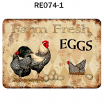 Happy-Hens V&auml;rsked munad Metallist plekkplakat Kanad talupoe plakat Vintage restorani seinakaunistus Retro tahvelsildid 20*30cm 20x30cm