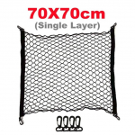 2023. aasta auto tagumine pagasiruumi v&otilde;rk, elastne nailon tagumine pagasihoidja kahekihiline pagasihoidik, autotarvikud 70*70CM must