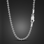 100% 925 Sterling h&otilde;bedast naiste moodne kaelakee 2,3 mm 18&ndash;28 tolli helmekett meestele/poistele kinkimiseks peened ehted 45cm