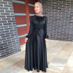 Dubai T&uuml;rgi Araabia elegantne &scaron;ifoonist kimono naistele moslemi &uuml;hev&auml;rviline 3 kihti avatud islami r&otilde;ivad moslemi kleidid Abaya xxl