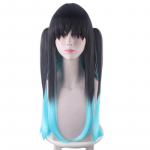 80 cm Anime Demon Slayer Kimetsu no Yaiba Tokitou Muichirou Ponytails parukas Cosplay kost&uuml;&uuml;m kuumakindlad s&uuml;nteetilised juuksed pikad parukad One Size