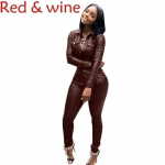 Naiste nahast kaheosalised p&uuml;ksid Naiste tasku pikkade varrukatega jakk + pliiatsp&uuml;ksid, 2-osaline komplekt L punane