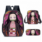Demon Slayer Anime Seljakott Kimetsu No Yaiba Kotid Kamado Tanjirou &Otilde;pilaste Koolikotid T&uuml;drukutele Poistele Kolmeosaline m&auml;rkmikukott 3pcs