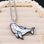 Naiste kaelakee Natural Shell kaelakee lillekujuline puuri ripatsiga metallkett elegantsetele naistele meeldib romantiline kingitus 60cm