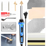 100 W plasti keevituskomplekt, kaks-&uuml;hes plastikkeevitus- ja jootekolb, 3-k&auml;iguline temperatuuriregulaator sinine