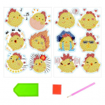 DIY teemantmaalimise kleebised Lihtsalt kasutatavad k&auml;sitsi valmistatud koomiksifilmid Little Yellow Chicken Diamond Art Strong Chick