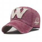 Puuvillane Letter W Pesapallim&uuml;ts Retro v&auml;lisspordim&uuml;tsid naistele Bone Gorras Pestud vanad m&uuml;tsid meestele