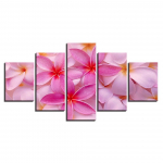 5 paneeli roosa lill Moodne l&otilde;uendikunst HD maalimine seina moodulraamistikuga plakat, tr&uuml;kitud elutuba kodukaunistuse pildid ilma raamita 20x35cm*2 20x45cm*2 20x55cm*1