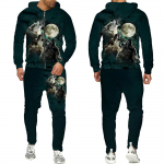 T&otilde;mblukuga kapuuts, dressid, mehed, naised, 3D prinditud, Hunt lahtised paarid, kapuutsid + p&uuml;ksid vabaaja hip-hop t&auml;navar&otilde;ivad dressipluusid, &uuml;likonnad XL