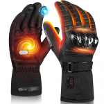 Elektrilised soojendusega kindad 2200 mAh laetavad talveakuga mootorrattakindad v&auml;lisuusatamiseks L must