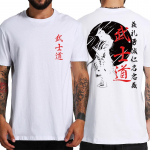Jaapani Samurai Spirit T-s&auml;rgid Jaapani stiilis Tagasi Prindi EU suurus 100% puuvillane tops T-s&auml;rk Bushido meeste kingituste tee L