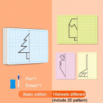 10 lehte Lastele V&otilde;re s&uuml;mmeetriline joonistamine Graafika Pusle M&auml;nguasjad Loominguline keskendumine Treening J&auml;lgimine Maalikaardid Lastele &Otilde;ppevahendid