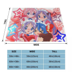Kawaii armsad &otilde;nnelikud t&auml;hed kohevad tekid anime Konata Izumi Miyuki Kagami kohandatud visketekid voodi diivani sohva voodikatted 75x100cm 30x40in