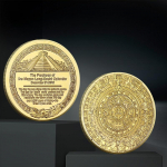 Maiade m&auml;lestusm&uuml;ntide p&uuml;ramiid p&auml;ikesekell v&auml;lisvaluutas kogutav 40 mm &otilde;nnem&uuml;nt kaitsvas &uuml;mmarguses karbis 40*3 kuld