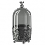 360 p&ouml;&ouml;rlev meigipintslihoidja, liustikumustrid, tolmukindla kaanega meigipintsli alus hall