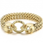 Steampunk Rock Skull Head k&auml;ev&otilde;rud meestele roostevabast terasest Jalgrattad Skeleton Ehted Meeste k&auml;ev&otilde;ru Massiivne poiste s&uuml;nnip&auml;evakingitus 24cm