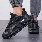 Tossud Fitness Sport Vabaajajalatsid Jooksujalatsid Twist v&otilde;rgust hingavad vanad kingad eriti suured meestele ja naistele. 35 must