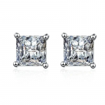 1 paar lihtsaid ruudukujulisi kunstlik teemantk&otilde;rvar&otilde;ngaid, s&auml;delevad kunstlik teemantk&otilde;rvar&otilde;ngad 4MM h&otilde;be