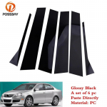 6 tk auto samba postid k&uuml;ljeakna katte trimmid l&auml;ikiv klaverimust kleebised VW Jetta MK5 sedaani 2006 2007 2008 2009 2010 jaoks