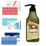 FARM STAY Enimm&uuml;&uuml;dud Hari tootekomplekt: Juuste t&auml;iteaine ja &scaron;ampoon (4 Valikud) Filler set + Argan oil