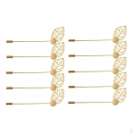 10pcs Sold Glue on Flower Brooch Pin DIY kuld