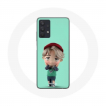 &Uuml;mbris Samsung Galaxy A32 5G BTS TinyTAN Jimin Animation jaoks