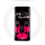 Samsung S9 pluss Squid Game Maski &uuml;mbris, ruudukujuline kolmnurk ja ring
