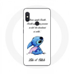 &Uuml;mbris Xiaomi Redmi Note 5 AI kahe kaamera Lilo ja Stitch Ohana Quote White jaoks
