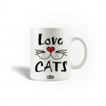 Mug en C&eacute;ramique Citation Love Cats Aimer les chats