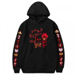 Hazbin Hotel Anime Hoodies S&uuml;gis pikkade varrukatega Unisex Harajuku Pullovers T&auml;navar&otilde;ivad Graafilised riided Pusa XS must