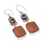 Natural Mookaite, Rubillite Gemstone 925 Sterling Silver Earring 2.36 f8z09