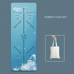 Looduslikust kummist tr&uuml;kitud sametpinnaga joogamatt &otilde;huke libisemisvastane kaasaskantav higi neelav kokkupandav p&otilde;randar&auml;tik Fitnessi pestav p&otilde;randamatt 183cmX68cmX1.5mm