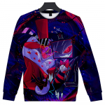 Naiste meeste Hazbin Hotel Animeprintiga kapuutsid &Uuml;markaelusega kapuutsiga kampsunid, meeste reisipullover, meeste &uuml;laosa t&auml;navar&otilde;ivad, v&auml;litreeningud M sinine