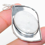 Natural Rainbow Moonstone Gemstone 925 Sterling Silver Pendant 2.29 w8a78