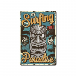Tiki baari seinakunsti plakatid, plekksildid, rannabaar, Hawaii surfamine, vanaaegne kodukaunistus, plekk, pubi, kohvik, ZSS16 20x30cm